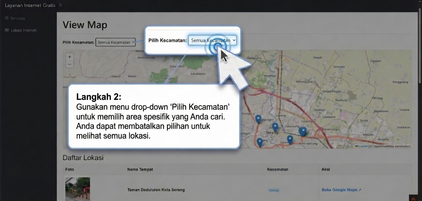 Langkah 2: Filter Kecamatan